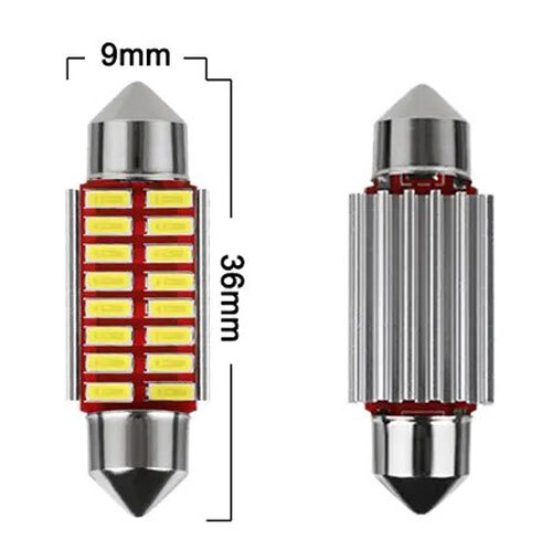 Syneticusa 20-Pack 42mm Festoon LED Bulbs – 6000K Super White COB For Dome & Map Lights, 12V