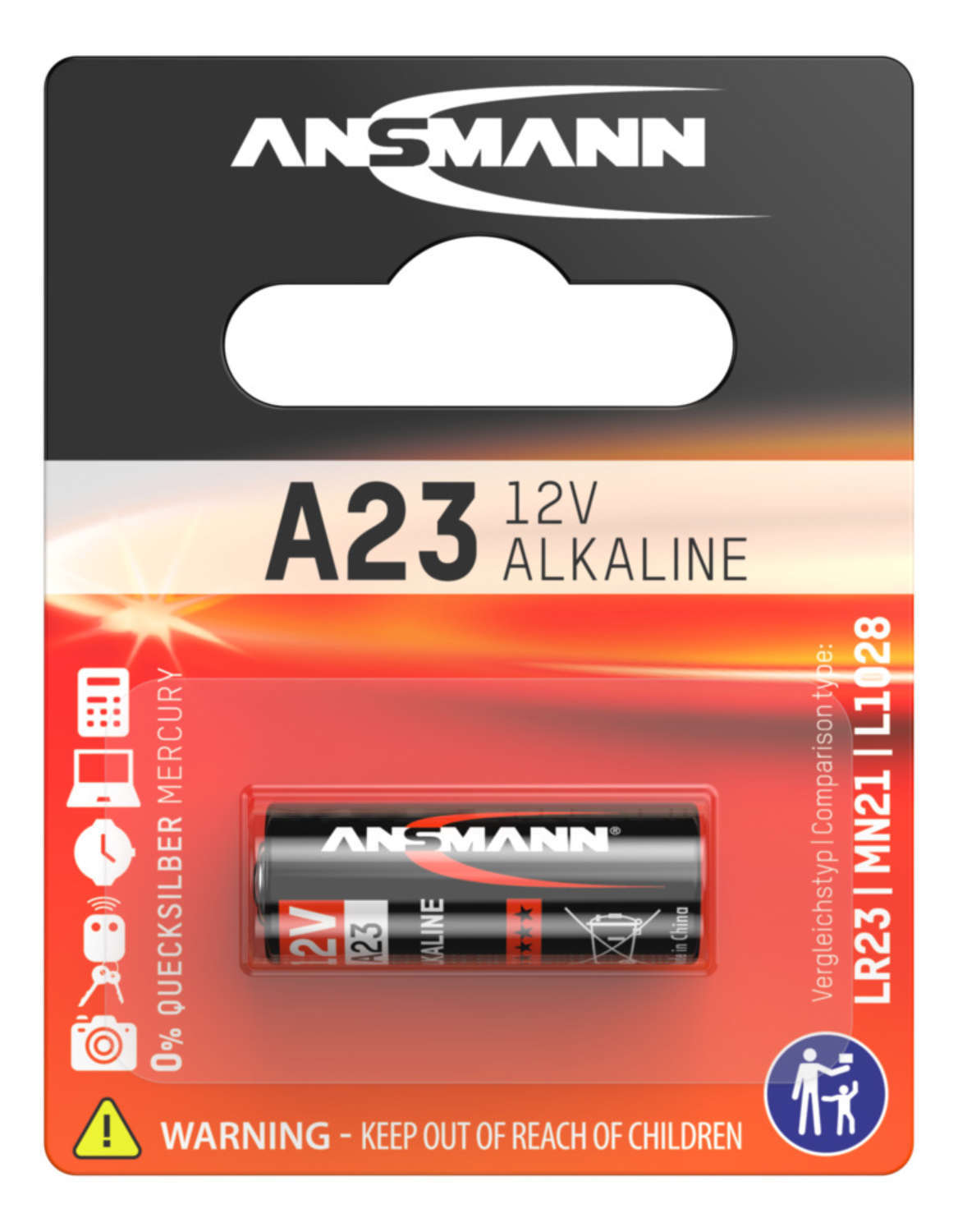 Ansmann A23/LR23, Batterie