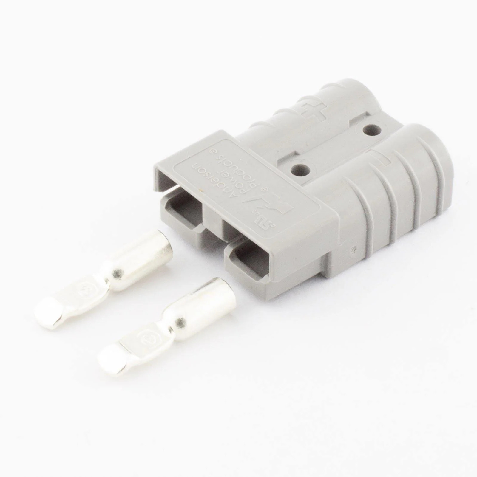Anderson SB350 Gray Power Connector Kit - 1 Housing & 2 Contacts (6320G1) - For 2/0 AWG Cable - 350A