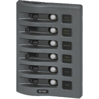 Blue Sea 4376 6-Position WeatherDeck® Waterproof Circuit Breaker Panel