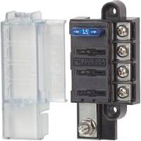 Blue Sea 5045 ST Blade Compact Fuse Blocks - 4 Circuits with Cover