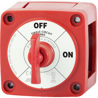 Blue Sea 6005 m-Series Red Single Circuit On/Off Battery Switch w/ Locking Key