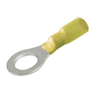 Yellow Heat Shrink Ring Terminal 8mm - 10 Pack