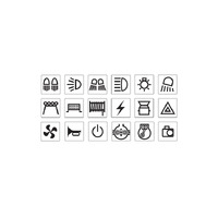 Narva 63176BL 4WD Sticker Set - Suits Sealed LED Rocker Switches