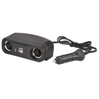 Narva 81052BL Cigarette Lighter Plug with Extended Lead Accessory Sockets and USB Sockets