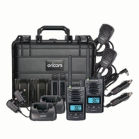 Oricom DTXTP600 Black 5 Watt IP67 Waterproof Handheld UHF CB Radio Trade Pack (Twin Black Radios)