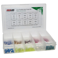 100 Piece Low Profile Mini Blade Fuse Kit LPM