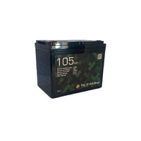 12v 105Ah Small LiFePO4 Lithium Deep Cycle Battery w/Bluetooth