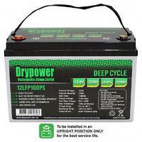 Drypower 12LFP100PS High Power 12.8V 100Ah LiFePO4 Battery