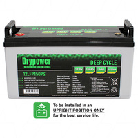 Drypower 12LFP150PS High Power 12.8V 150Ah LiFePO4 Lithium Battery
