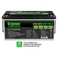 Drypower 12LFP200PHR High Rate 12.8V 200Ah LiFePO4 Lithium Battery