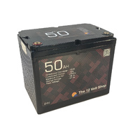 24v 50Ah Small LiFePO4 Lithium Deep Cycle Battery w/Bluetooth