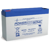 Power Sonic PS6100 6v 12Ah General Purpose AGM Battery