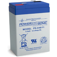 Power Sonic PS640 6v 4.5Ah General Purpose AGM Battery