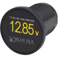Blue Sea 1733 Mini OLED DC Voltmeter - Yellow