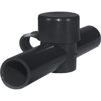 Blue Sea 4002 Black Dual Entry CableCap - Up to 2/0 AWG Cable