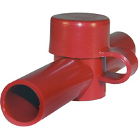 Blue Sea 4002 Red Dual Entry CableCap - Up to 2/0 AWG Cable