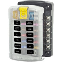 Blue Sea 5029 ST Blade Fuse Block - 12 Circuits with Cover