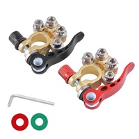 4-Way Quick Release Brass Battery Terminals suits SAE/JIS Type A posts