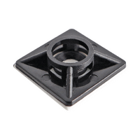 28.6mm Black Self-Adhesive Cable Tie Mount