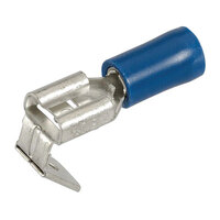 Blue 2-Way Spade Terminal 6.3mm Piggyback - 100 Pack