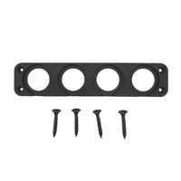 12v Accessory Socket Aluminium Flush Mounting Plate - Quadruple