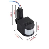 Automatic Dusk to Dawn & PIR Motion Sensor Black