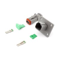 Deutsch DT2FM 2-Way Flange Mount Kit GRY 2.0mm2 Contacts IP68 13A