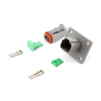Deutsch DT2FM 2-Way Flange Mount Kit GRY 2.0mm2 Contacts IP68 13A