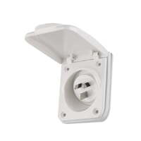 15A 240V Caravan Power Inlet - White