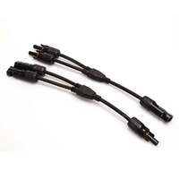 MC4 Plug Socket Branch Cable Adaptor 2 into 1 - Pair