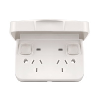 Transco Neptune Series White Dual 10A 240V Outlet IP65 Power Point GPO