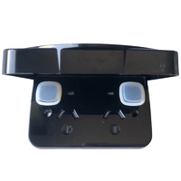 Transco Neptune Series Black Dual 10A 240V Outlet IP65 Power Point GPO