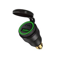 PD30W QC3.0 Quick Charge Motorbike 12/24V Dual USB 60W Charger