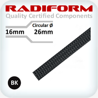 PET Expandable Sleeve 16-26mm Black - 5m Pack