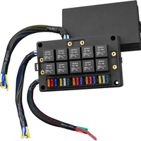 10-Way Pre-Wired Relay Fuse Distribution Block - Suits 10 x 4/5 Pin Relays &amp; 15 x ATC Blade Fuses