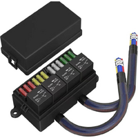 4-Way Pre-Wired Relay Fuse Distribution Block - Suits 4 x 4/5 Pin Relays &amp; 12 x ATC Blade Fuses