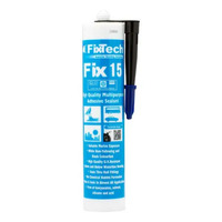 Fixtech Black Fix15 Adhesive Sealant 290ml Cartridge