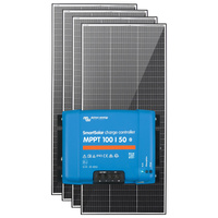 880W Caravan Solar Bundle - 4 x Exotronic 12V 220W Fusion Panels &amp; Victron SmartSolar MPPT 100/50
